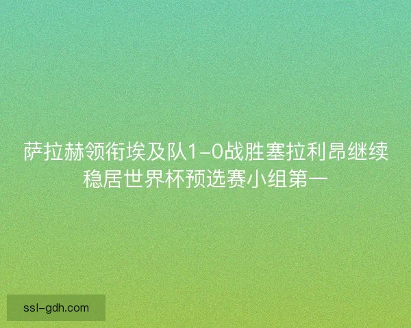 萨拉赫领衔埃及队1-0战胜塞拉利昂继续稳居世界杯预选赛小组第一